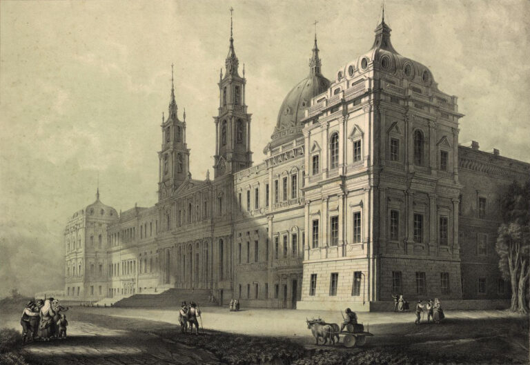 Palácio Nacional de Mafra, litografia de 1853